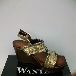 Wanted Sandals Sz 6 1/2 6.5 M Wedge Platform Ankle